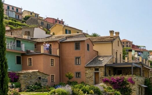 CASA RUSTICA NELLA PRIMA COLLINA CON GIARDINO E VISTA MARE